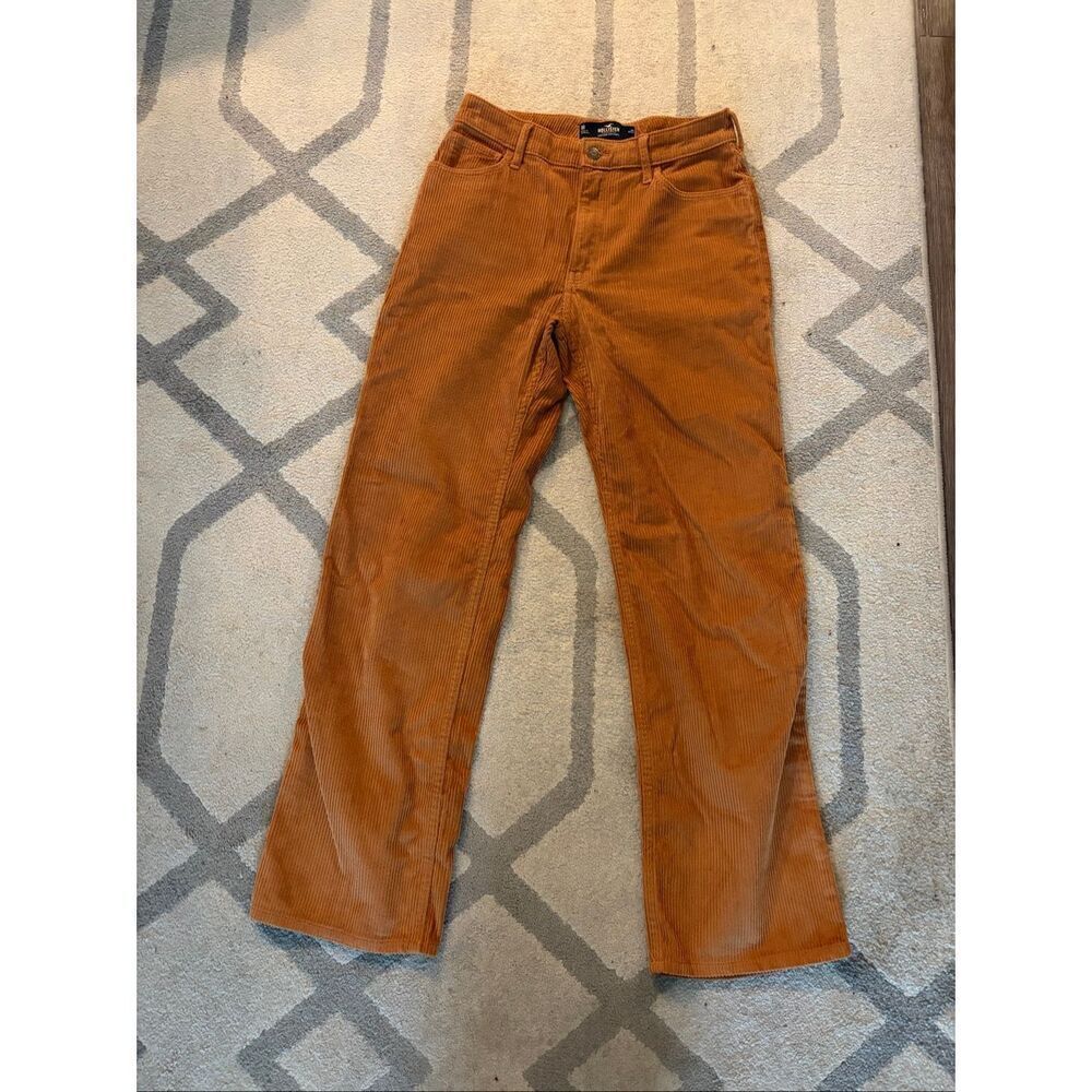 Hollister Women’s High Rise Dad Pants Brown/Tan Corduroy Size 1R (W25)